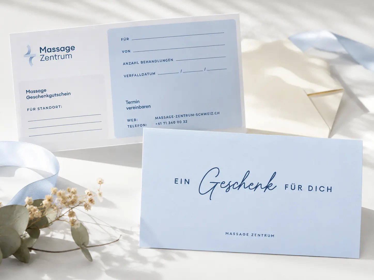 Massage-Gutschein für eine Behandlung im Massage Zentrum Grenchen